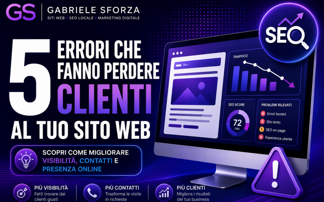 5 Errori che fanno Perdere Clienti al Tuo Sito Web